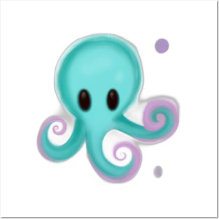 Cute Octopus Drawing Posters and Art